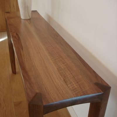 Walnut Redgr console - showing the beautiful timber 